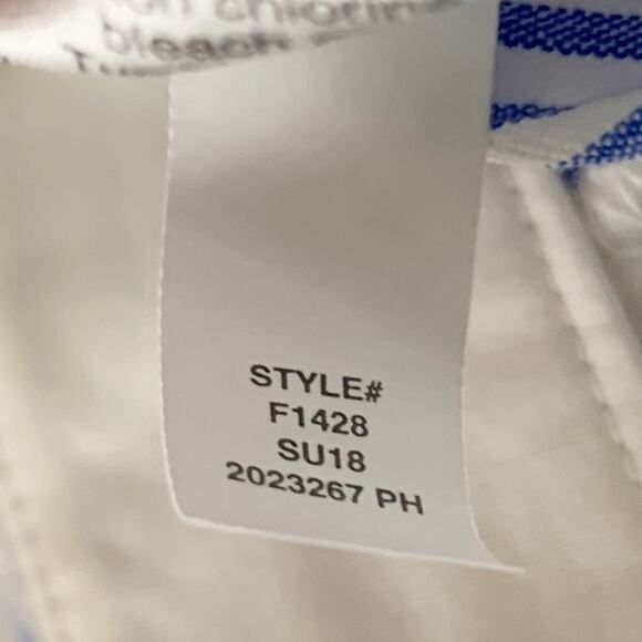 J Crew 14 NEW Womens Seersucker Skimmer Pant Blue White Nautical Marine - Picture 10 of 11